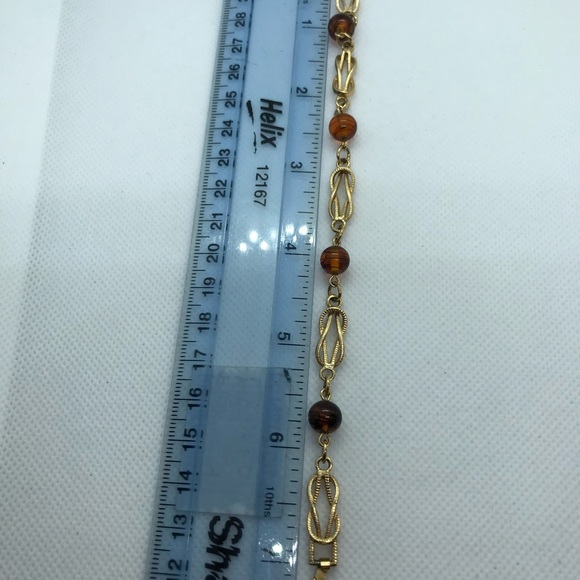 Avon topaz glass goldtone 7” bracelet - Picture 3 of 4
